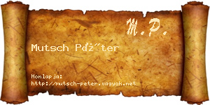 Mutsch Péter névjegykártya